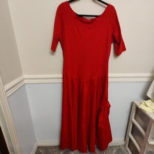 Silk Assets women's redmaxi dress nwt